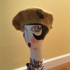 Crochet Dijon Mustard Beret